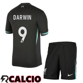 Seconda Maglia FC Liverpool (DARWIN 9) Bambino Nero 2024/2025