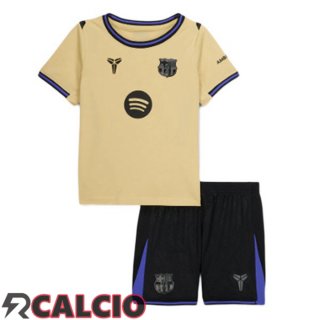 Seconda Maglie Calcio FC Barcellona Bambino Giallo 2025/2026  Seconda Maglie Calcio FC Barcellona Bambino Giallo 2025/2026