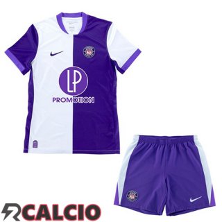 Prima Maglie Calcio Toulouse Bambino Viola Bianco 2025/2026  Prima Maglie Calcio Toulouse Bambino Viola Bianco 2025/2026