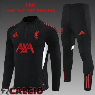 Insieme Tuta Calcio FC Liverpool Bambino Nero 2025/2026  Insieme Tuta Calcio FC Liverpool Bambino Nero 2025/2026