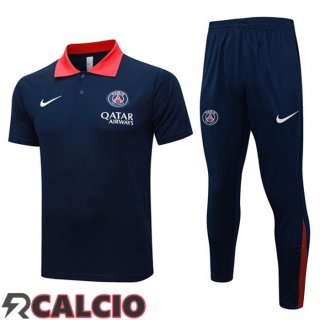 Insieme Polo Paris PSG + Pantaloni Blu Reale 2025/2026  Insieme Polo Paris PSG + Pantaloni Blu Reale 2025/2026