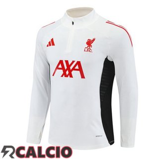 Felpa Allenamento FC Liverpool Bianco 2025/2026  Felpa Allenamento FC Liverpool Bianco 2025/2026