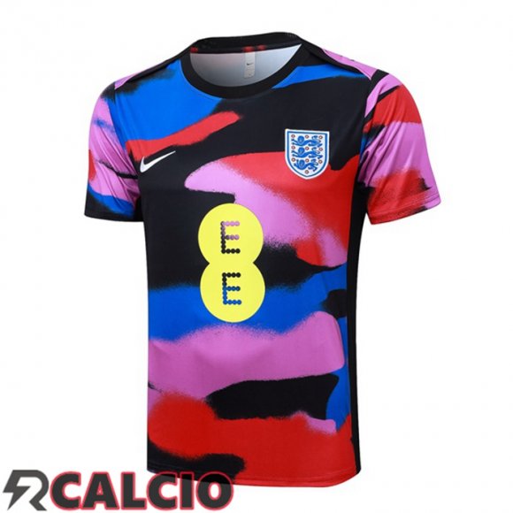 T Shirt Allenamento Inghilterra Blu Rosso Nero 2025/2026  T Shirt Allenamento Inghilterra Blu Rosso Nero 2025/2026