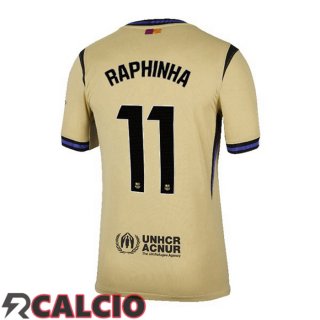 Seconda Maglia FC Barcellona (RAPHINHA 11) Giallo 2025/2026