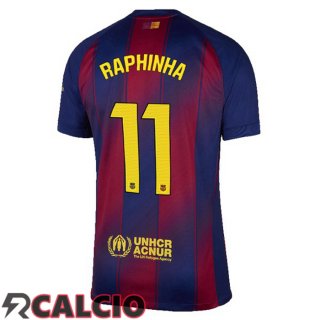 Prima Maglia FC Barcellona (RAPHINHA 11) Blu Rosso 2025/2026
