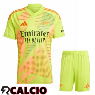Insieme Maglie Calcio Arsenal Portiere Verde + Pantaloncini 2024/2025
