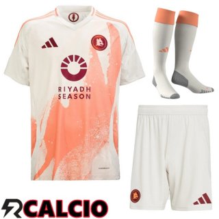 Insieme Seconda Maglia AS Roma (Pantaloncini + Calzini) 2024/2025