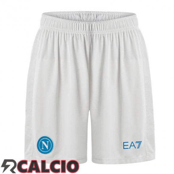 Prima Pantaloncini Calcio SSC Napoli Bianco 2025/2026  Prima Pantaloncini Calcio SSC Napoli Bianco 2025/2026
