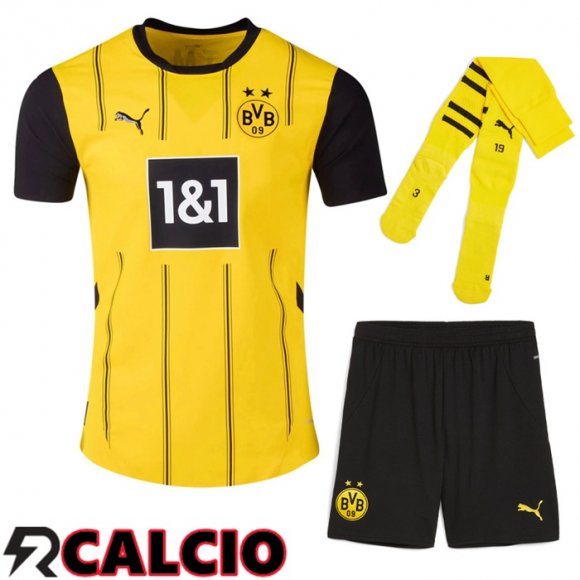 Insieme Prima Maglia Dortmund BVB (Pantaloncini + Calzini) 2024/2025  Insieme Prima Maglia Dortmund BVB (Pantaloncini + Calzini) 2024/2025