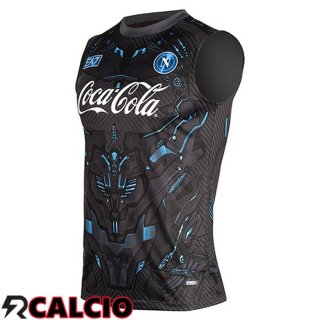 Canotta Allenamento SSC Napoli Nero/Blu 2025/2026  Canotta Allenamento SSC Napoli Nero/Blu 2025/2026