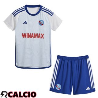 Seconda Maglia RC Strasbourg Alsace Bambino Bianco 2023/2024