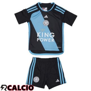 Seconda Maglia Leicester City Bambino Blu Nero 2023/2024  Seconda Maglia Leicester City Bambino Blu Nero 2023/2024