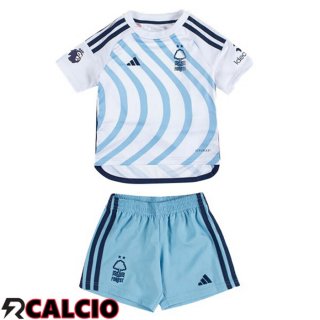 Seconda Maglia Nottingham Forest Bambino Blu Bianco 2023/2024