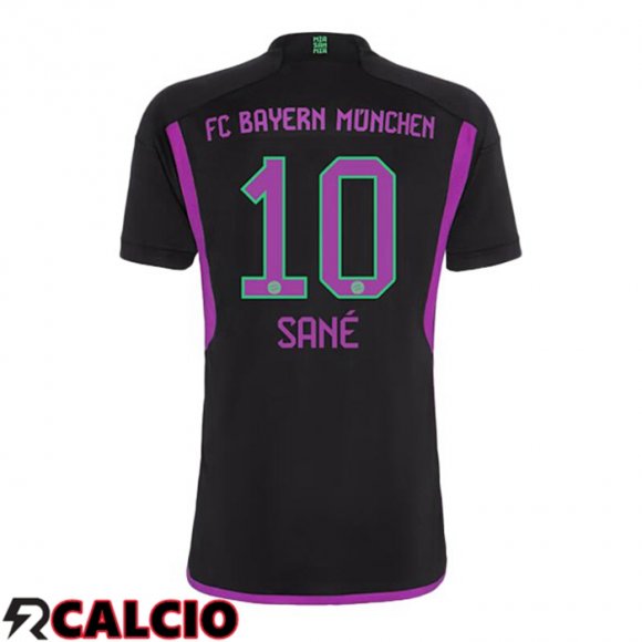 Seconda Maglia Bayern Monaco (Sané 10) Nero 2023/2024  Seconda Maglia Bayern Monaco (Sané 10) Nero 2023/2024