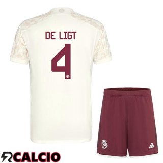 Terza Maglia Bayern Monaco (de Ligt 4) Bambino Giallo 2023/2024