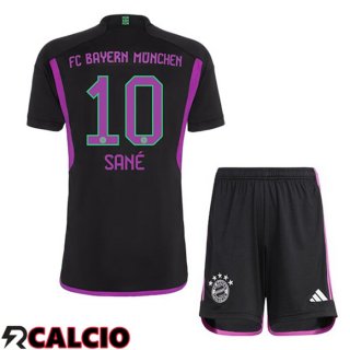 Seconda Maglia Bayern Monaco (Sané 10) Bambino Nero 2023/2024