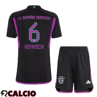 Seconda Maglia Bayern Monaco (Kimmich 6) Bambino Nero 2023/2024