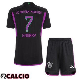 Seconda Maglia Bayern Monaco (Gnabry 7) Bambino Nero 2023/2024