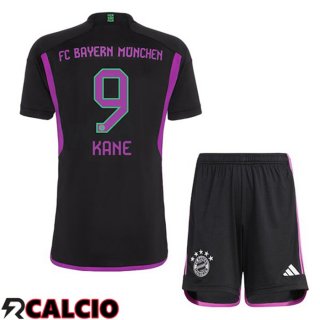 Seconda Maglia Bayern Monaco (Kane 9) Bambino Nero 2023/2024