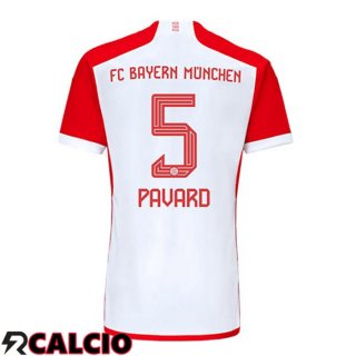 Prima Maglia Bayern Monaco (Pavard 5) Bianco Rosso 2023/2024  Prima Maglia Bayern Monaco (Pavard 5) Bianco Rosso 2023/2024
