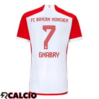 Prima Maglia Bayern Monaco (Gnabry 7) Bianco Rosso 2023/2024  Prima Maglia Bayern Monaco (Gnabry 7) Bianco Rosso 2023/2024