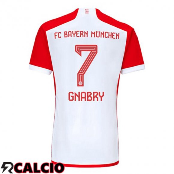 Prima Maglia Bayern Monaco (Gnabry 7) Bianco Rosso 2023/2024