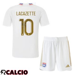 Prima Maglia Lyon OL (LACAZETTE 10) Bambino Bianco 2023/2024