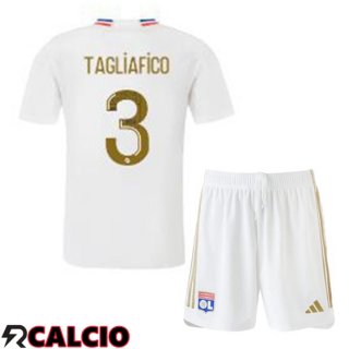 Prima Maglia Lyon OL (TAGLIAFICO 3) Bambino Bianco 2023/2024