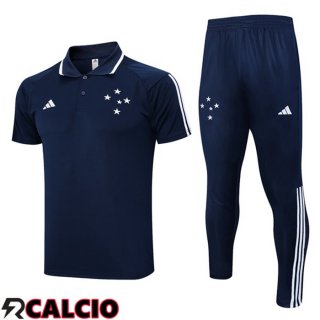 Maglia Polo Cruzeiro EC + Pantaloni Blu Reale 2023/2024  Maglia Polo Cruzeiro EC + Pantaloni Blu Reale 2023/2024