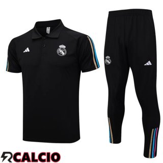 Maglia Polo Real Madrid + Pantaloni Nero 2023/2024  Maglia Polo Real Madrid + Pantaloni Nero 2023/2024
