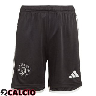 Seconda Pantaloncini Calcio Manchester United Nero 2023/2024