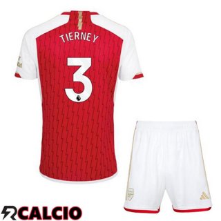 Prima Maglia Arsenal (TIERNEY 3) Bambino Rosso Bianco 2023/2024