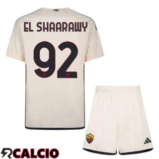 Seconda Maglia AS Roma (EL SHAARAWY 92) Bambino Bambino Giallo 2023/2024