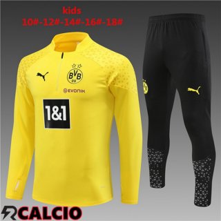 Insieme Tuta Calcio Dortmund BVB Bambino Giallo 2023/2024  Insieme Tuta Calcio Dortmund BVB Bambino Giallo 2023/2024