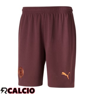 Seconda Pantaloncini Calcio Manchester City Rosso 2023/2024
