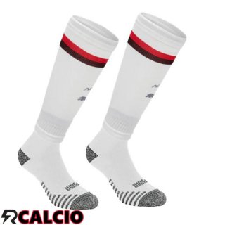 Seconda Calzini Calcio AC Milan Bianco 2023/2024