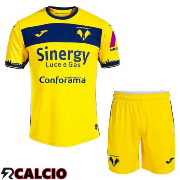 Seconda Maglia Hellas Verone Bambino Giallo 2023/2024