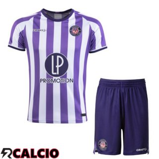 Prima Maglia Toulouse Bambino Viola Bianco 2023/2024  Prima Maglia Toulouse Bambino Viola Bianco 2023/2024