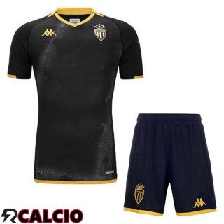 Seconda Maglia AS Monaco Bambino Nero 2023/2024