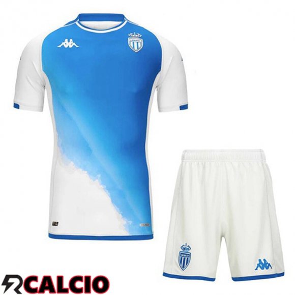 Terza Maglia AS Monaco Bambino Blu Bianco 2023/2024