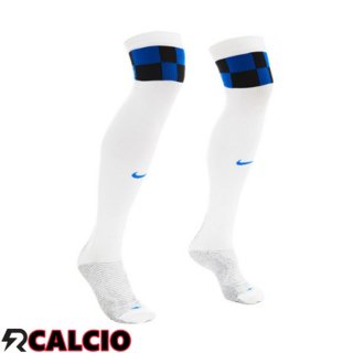 Seconda Calzini Calcio Inter Milan Bianco 2023/2024