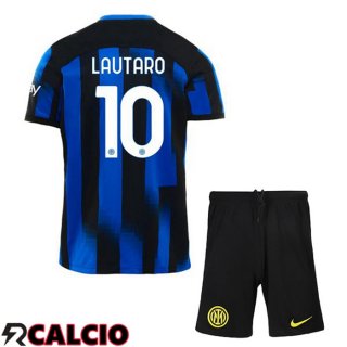 Prima Maglia Inter Milan (LAUTARO 10) Bambino Blu 2023/2024