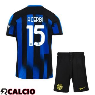 Prima Maglia Inter Milan (ACERBI 15) Bambino Blu 2023/2024