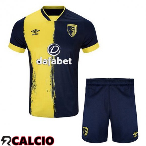 Terza Maglia AFC Bournemouth Bambino Giallo Blu 2023/2024