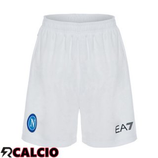 Seconda Pantaloncini Calcio SSC Napoli Bianco 2023/2024