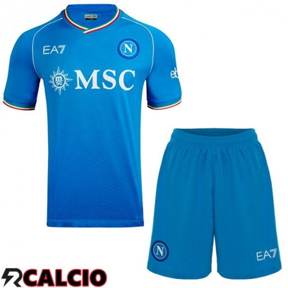 Insieme Prima Maglia SSC Napoli + Pantaloncini 2023/2024  Insieme Prima Maglia SSC Napoli + Pantaloncini 2023/2024