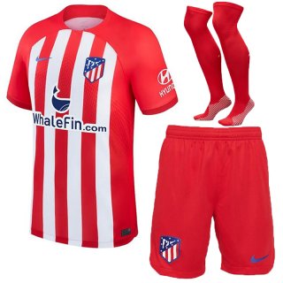 Insieme Prima Maglia Atletico Madrid (Pantaloncini + Calzini) 2023/2024