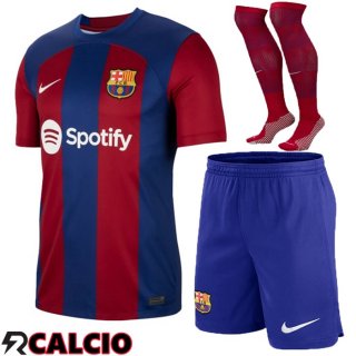 Insieme Prima Maglia FC Barcellona (Pantaloncini + Calzini) 2023/2024