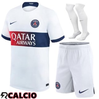 Insieme Seconda Maglia Paris PSG (Pantaloncini + Calzini) 2023/2024  Insieme Seconda Maglia Paris PSG (Pantaloncini + Calzini) 2023/2024