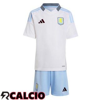 Seconda Maglia Aston Villa Bambino Bianco 2024/2025